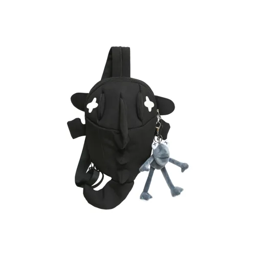 OUZIHUANG Nylon Backpack Standard Unisex Black White Gray OUZIHUANG Нейлон Рюкзак Стандартный Унисекс Черный Белый Серый