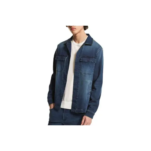 MICHAEL KORS Blue Men's Denim Jackets MICHAEL KORS Синий Мужской Джинсовые Куртки