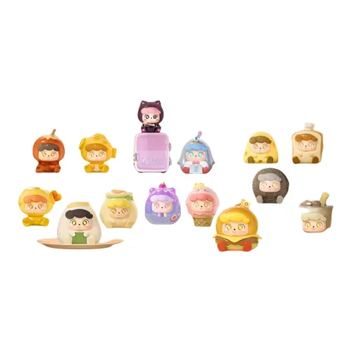 Неравный Равный Прилив Музыкальный Q BAO Уличный Cooking Король Мини Фигурка Орнамент Один Mystery Коробка Целая коробка 12 шт