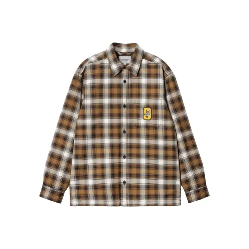 Carhartt WIP FW24 Monahan Рубашка Jac Куртка Мужская Коричневая