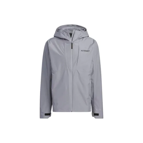 Adidas Водонепроницаемый Ветрозащитный And Дышащий Ветровка Мужской Светло-серый