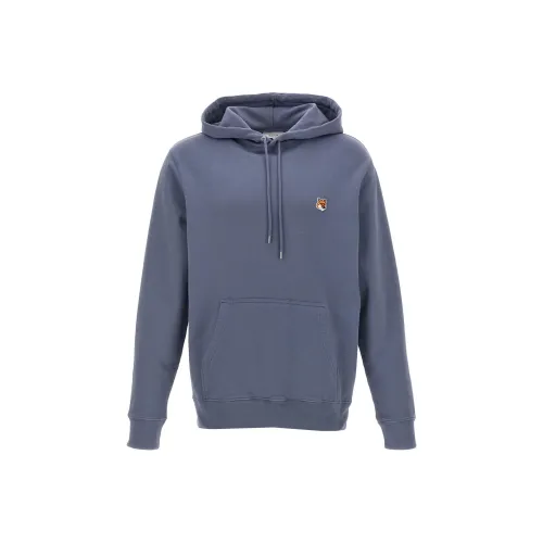 Maison Kitsune Лиса Голова Толстовка Мужской Синий