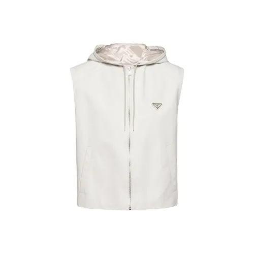 PRADA Мужские жилеты цвета слоновой кости