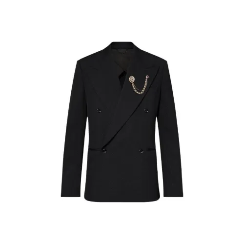 LOUIS VUITTON SS24 Бизнес Костюм Пальто Мужской Черный