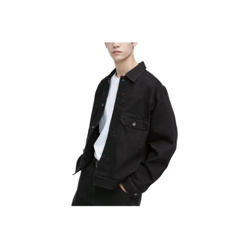 UNIQLO Denim Jacket Unisex Dark Gray UNIQLO Деним Куртка Унисекс Темно-Серый
