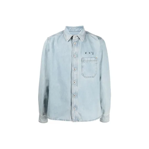 OFF Белый SS21 Denim Куртка Мужская Светло-Синий