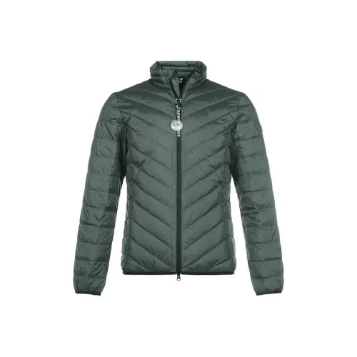 EMPORIO ARMANI Серый Зеленый Мужской Пуховик