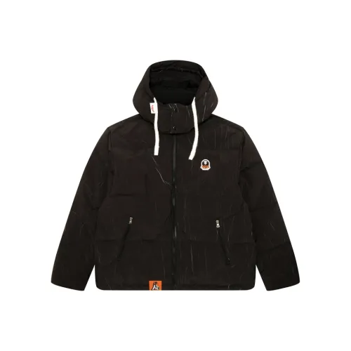 AAPE Черный BKX Мужские Пуховики