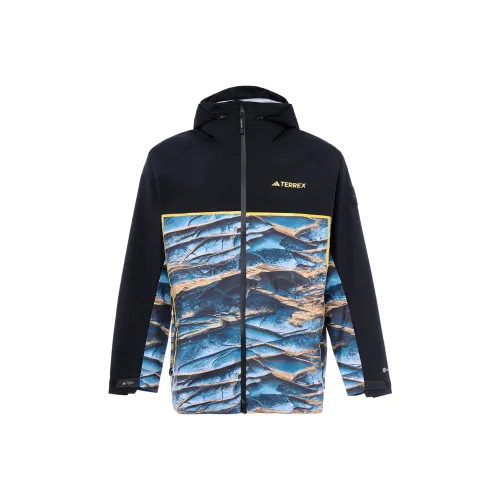 Adidas Terre Офис Повседневный Водонепроницаемый Ветрозащитный And Дышащий Ветровка Мужской Черный