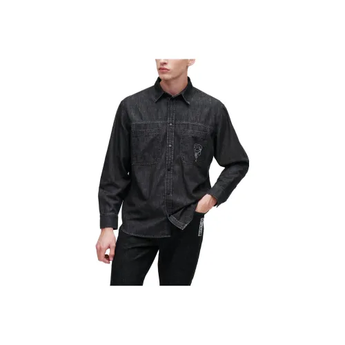 KARL LAGERFELD Denim Jacket Men's Black