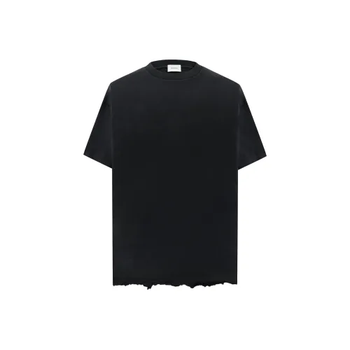 Askyurself Короткий рукав T-рубашки унисекс вымытый черный