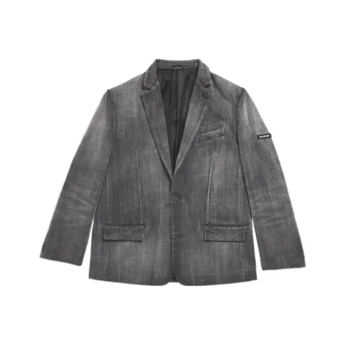 Balenciaga FW23 Бизнес Костюм Пальто Обычный крой Мужской Heather