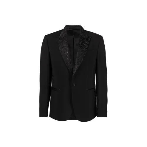 VERSACE FW22 Бизнес-костюм Пальто Мужской Черный