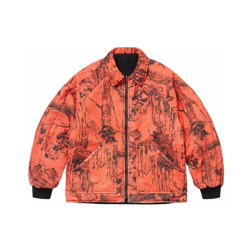 Supreme x REALTREE совместный бренд SS24 Week6 Двусторонняя пуховая рабочая куртка унисекс