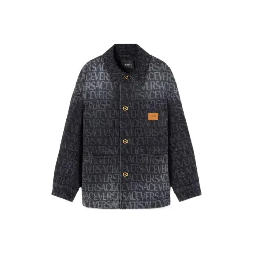 VERSACE SS23 Denim Jacket Men's Black