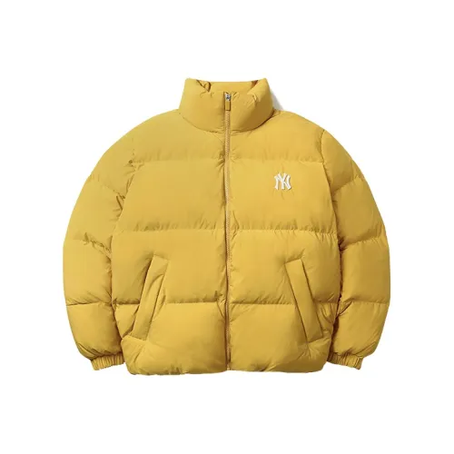 Mlb Base Logo New York Yankees Down Jacket Short Unisex Yellow МлБ Базовый Лого Нью-Йорк Янкис Пуховик Короткий Унисекс Желтый
