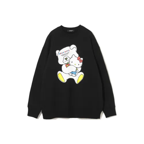 UNDERCOVER Санрио Co Брендированная Модель Черный Унисекс Свитшоты