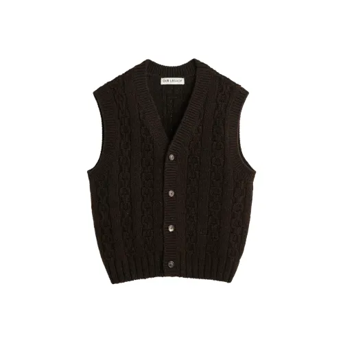 OUR LEGACY Коричневый Мужской Жилеты