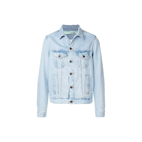 Off Белый SS19 Светло-Синий Мужские Джинсовые Куртки