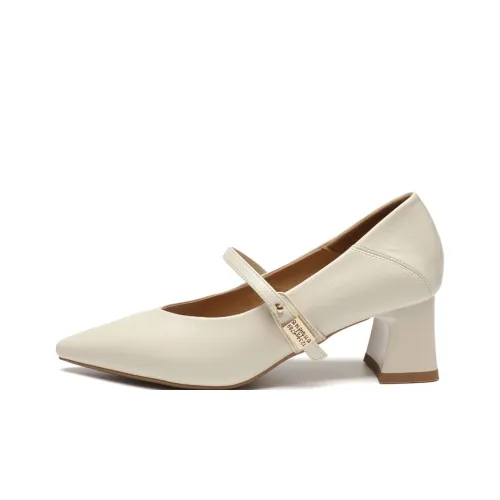 ZHR Грубый каблук Туфли Мэри Джейн Женские