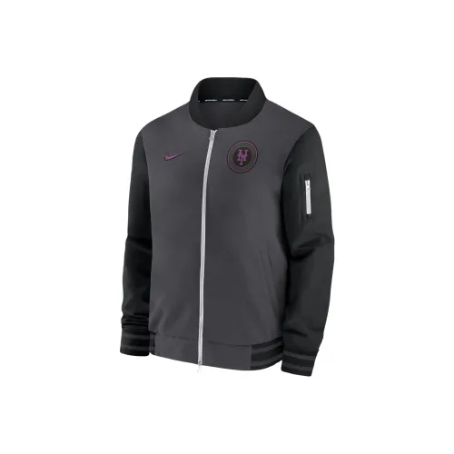 Nike MLB Коллаборация New York Mets Аутентичная Коллекция Куртки и Пальто New York Mets Мужской Черный