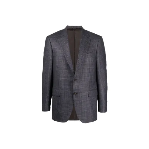 Canali Бизнес-костюм Пальто Мужской Морской Синий