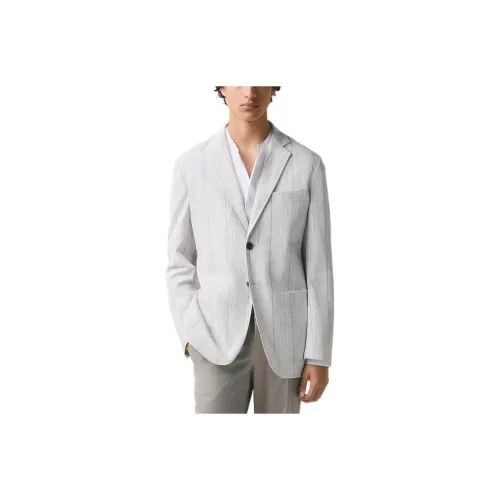 HERMES Каменный серый Мужской Деловые костюмы