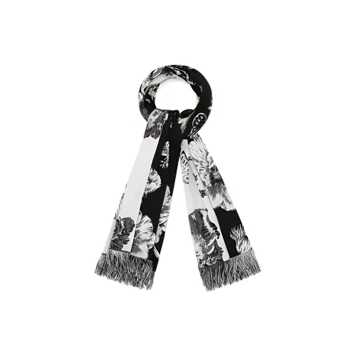 Alexander McQueen Вязаные шарфы Черно-белая панда Женские