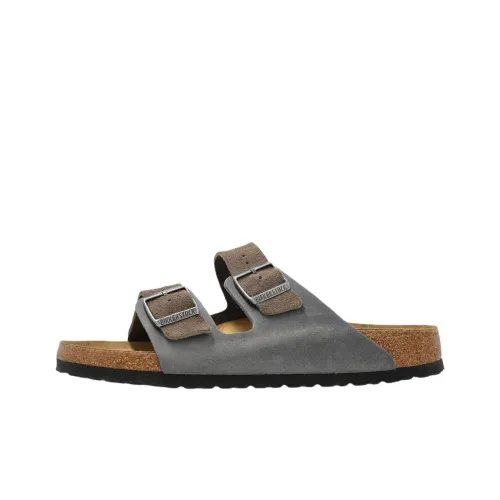 Birkenstock Резиновая подошва устойчивая к истиранию слипоны мужские серо-коричневые стандартный крой свободный