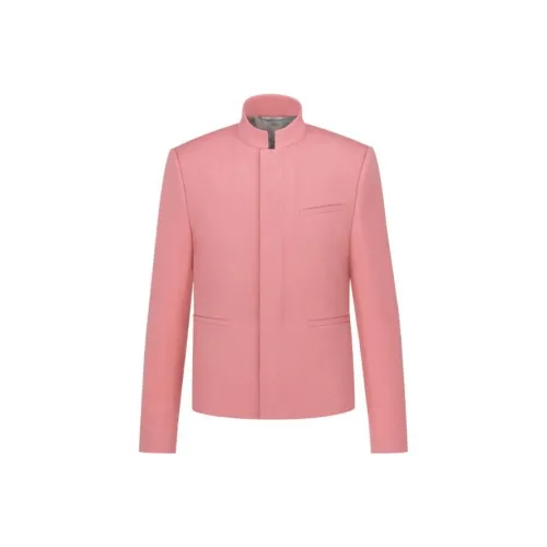 DIOR SS23 Бизнес-костюм Пальто Мужской Розовый