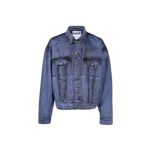 MOSCHINO Blue Men's Denim Jackets MOSCHINO Синий Мужские Джинсовые Куртки