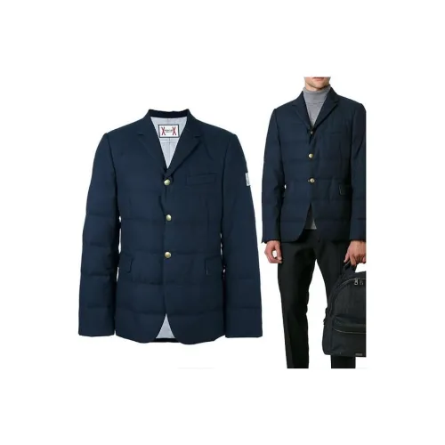 MONCLER Темно-синий Синий Мужской Деловой Костюм