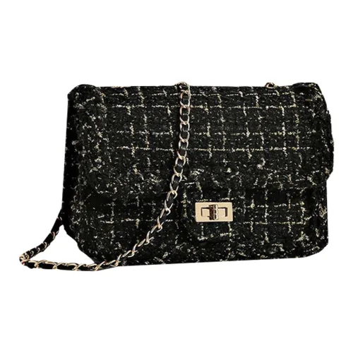 Aini Rabbit Вязаная ткань Сумка через плечо Сумка Женская Белая Черная