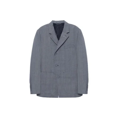 DIOR Quarterly New Products Бизнес-костюм Куртка Мужская Серого цвета