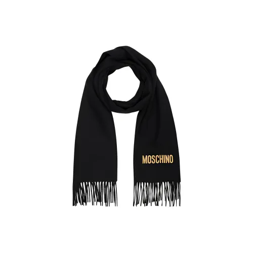 MOSCHINO Шарфы из шерсти Wool Knit Черные Женские