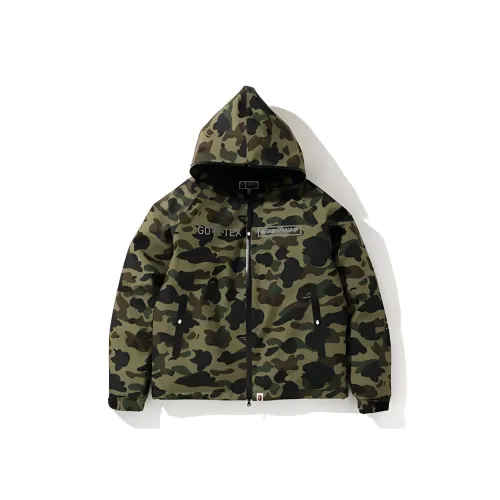 A BATHING APE Пуховик Пальто Унисекс Зеленый