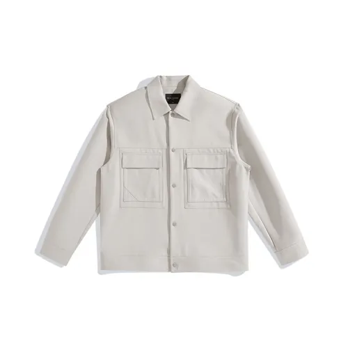 PEACEBIRD MEN Серый Белый 1 Свободный крой Мужские Куртки