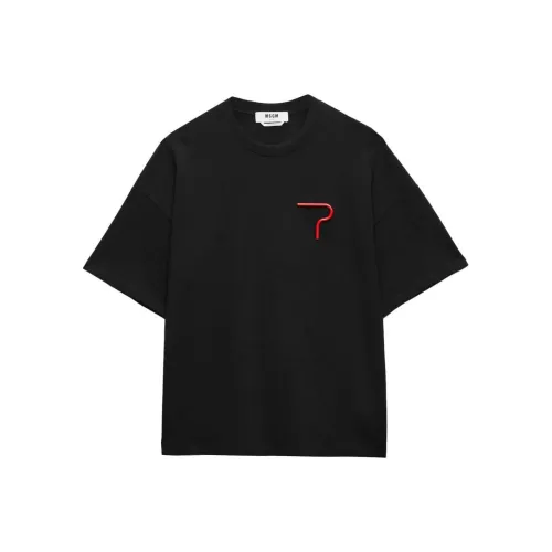 MSGM Черные Мужские T-Рубашки