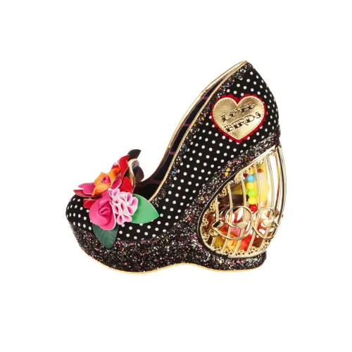 IRREGULAR CHOICE Канары Кабаре Каблук клин Высокие каблуки 14 см Женские Черный
