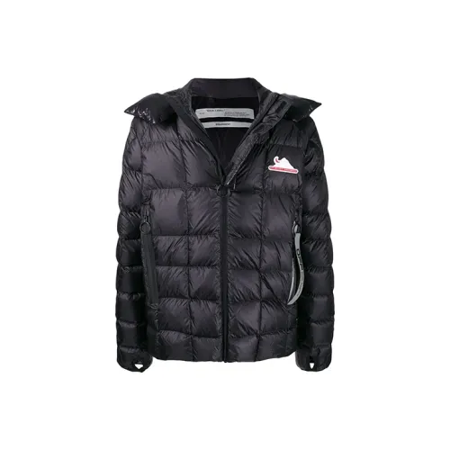 Off Белый FW19 Черный Мужской Пуховик