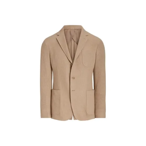 Polo Ralph Lauren Hadley Ручная работа Кашемировый Блейзер Бизнес-костюм Мужской Тауповый