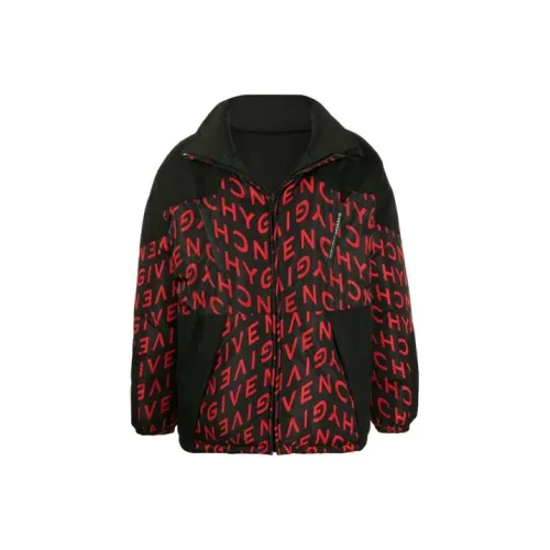 Givenchy Хлопковый пуховик Мужской Черный Красный