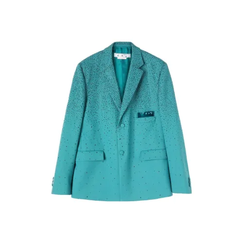 OFF Белый Зеленый Мужской Деловой Костюм