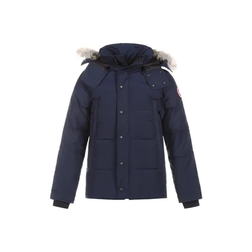 Canada Goose Wyndham Series Пуховик Parka Пальто Зимний Мужской Небесно-Синий