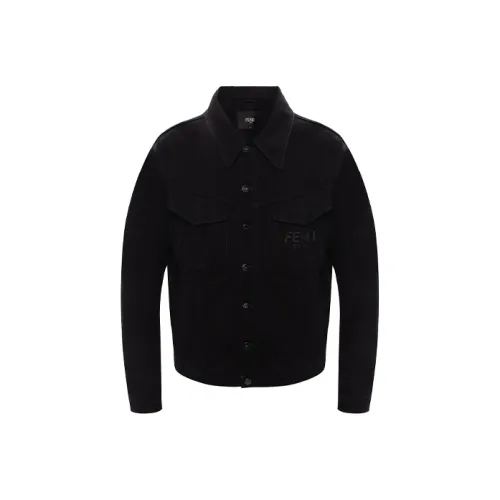 Fendi Черные Мужские Джинсовые Куртки