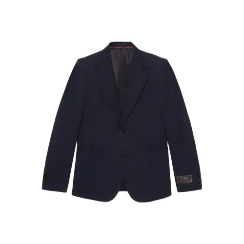 GUCCI SS23 Бизнес-костюм Пальто Мужской Морской Синий