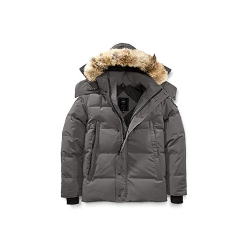 Canada Goose пуховик PARKA пальто зимний мужской цвет береговый серый