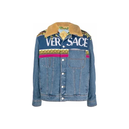 VERSACE Denim Jacket Men's Blue