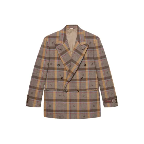 GUCCI Бизнес-костюм Куртка Мужская Коричневая