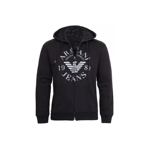 ARMANI JEANS Черные Мужские Джинсовые Куртки
